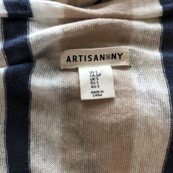 Artisan NY LINEN/VISCOSE Open Front Cardigan - Picture 5 of 5